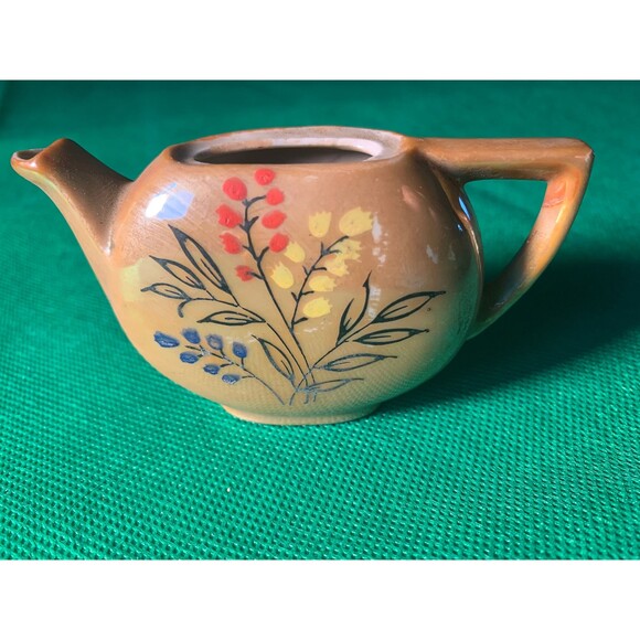 Orange Luster Painted Child’s Tea Set - Post WWII Occupied Japan Late 40's - Picture 2 of 5